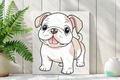 Bulldog Cartoon Dog Sublimation Clipart Product Image 2