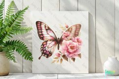 Butterfly Flowers Sublimation Clipart Product Image 2