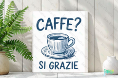 Caffe Si Grazie-Retro Coffee SVG Sublimation Clipart Product Image 2