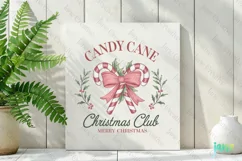 Candy Cane Christmas Club Vintage Christmas Clipart Product Image 2
