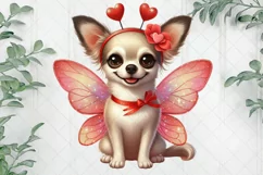 Valentine Fairy Chihuahua Dog Clipart Product Image 1