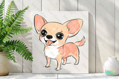 Chihuahua Cartoon Dog Sublimation Clipart Product Image 2