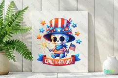 Chill The 4th Out Funny 4th Of July Clipart Product Image 2