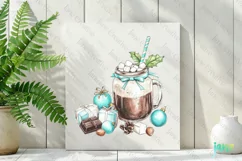 Christmas Hot Cocoa Mason Jar PNG Clipart Product Image 2