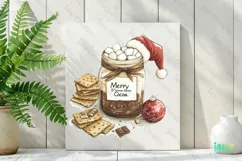 Christmas Hot Cocoa Mason Jar PNG Clipart Product Image 2
