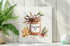 Christmas Hot Cocoa Mason Jar PNG Clipart Product Image 2