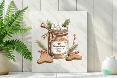 Christmas Hot Cocoa Mason Jar PNG Clipart Product Image 2