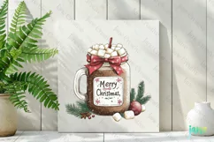 Christmas Hot Cocoa Mason Jar PNG Clipart Product Image 2