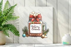 Christmas Hot Cocoa Mason Jar PNG Clipart Product Image 2