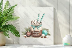 Christmas Hot Cocoa Mason Jar PNG Clipart Product Image 2