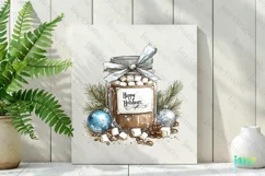 Christmas Hot Cocoa Mason Jar PNG Clipart Product Image 2