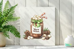 Christmas Hot Cocoa Mason Jar PNG Clipart Product Image 2