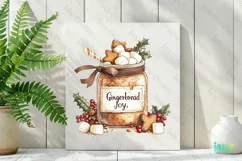 Christmas Hot Cocoa Mason Jar PNG Clipart Product Image 2