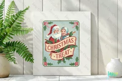 Christmas Treat Vintage Christmas Labels Clipart Product Image 2