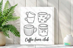 Coffee Lover Club-Retro Coffee SVG Sublimation Product Image 2
