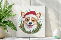 Embroidered Christmas Corgi Dog Ornament Clipart Product Image 2