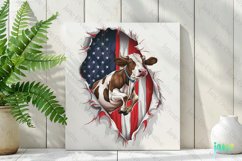 American Cow Takes A Leap Clipart Product Image 2