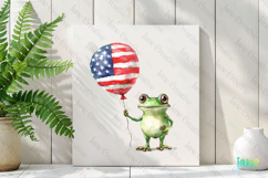 Cute Frog with Flag American Clipart Product Image 2