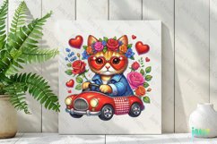 Cute Kitten Valentine&#039;s Day PNG Clipart Product Image 2
