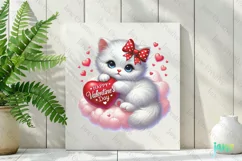 Cute Kitten Valentine's Day PNG Clipart Product Image 2