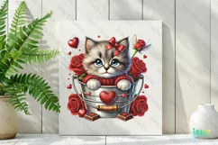 Cute Kitten Valentine's Day PNG Clipart Product Image 2