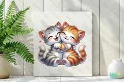 Cute Kitten Valentine's Day PNG Clipart Product Image 2