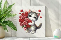 Cute Kitten Valentine's Day PNG Clipart Product Image 2