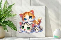 Cute Kitten Valentine's Day PNG Clipart Product Image 2