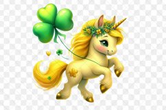 Cute Unicorn St Patrick&#039;s Day Clipart Product Image 2