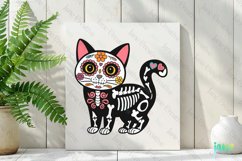 Maine Coon Day of The Dead Cat Sublimation Clipart Product Image 2