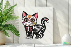 Maine Coon Day of The Dead Cat Sublimation Clipart Product Image 2