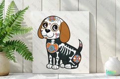 Beagle Day Of The Dead Dog Sublimation Clipart Product Image 2