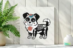 Border Collie Day Of The Dead Dog Sublimation Clipart Product Image 2