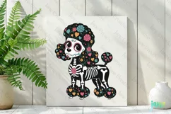 Poodle Day Of The Dead Dog Sublimation Clipart Product Image 2