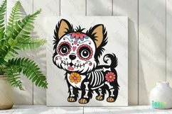 Yorkshire Terrier Day Of The Dead Dog Sublimation Clipart Product Image 2