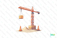Watercolor Construction Clipart Bundle Product Image 1