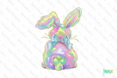 Brushstroke Easter Bunny Coquette Clipart Product Image 1