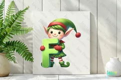 Christmas Doodle Letters ELF Clutching F Clipart Product Image 3