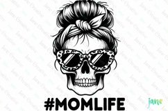 Messy Bun Mom Life Sublimation Clipart Product Image 1