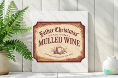 Father Christmas Traditional Mulled Wine Label Sublimation Product Image 2