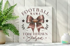 Vintage Pink Autumn Football Mama Clipart Product Image 3