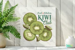 Fresh & Fabulous Kiwi Club Vintage Fruit Clipart Product Image 2
