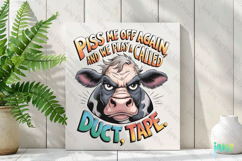 Funny Dairy Cow Quotes Sublimation Clipart Product Image 2