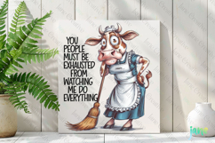 Funny Dairy Cow Quotes Sublimation Clipart Product Image 2