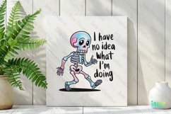 Funny Cute Skeleton Sublimation Clipart Product Image 2