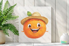 Funny Orange-Funny Fruits &amp; Vegetables Clipart Product Image 2