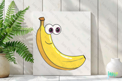 Funny Banana - Funny Fruits &amp; Vegetables Clipart Product Image 2