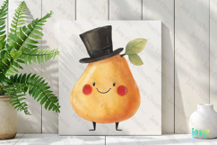 Funny Pear - Funny Fruits &amp; Vegetables Clipart Product Image 2