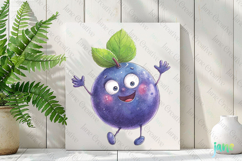 Funny Fruits &amp; Vegetables Clipart Product Image 2