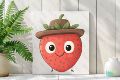 Funny Strawberry - Funny Fruits &amp; Vegetables Clipart Product Image 2